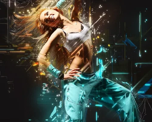 Femme se déhanchant sur un cours de ZUMBA donné par les coachs de FITNESS MORTEAU.