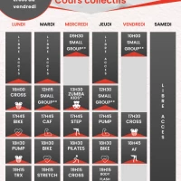 Planning cours collectifs de la salle de sport Fitness Morteau 25500.